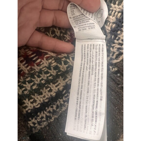 Abercrombie And Fitch Men’s Sweater Size Large V- Neck Marino Wool Blend - Picture 6 of 6